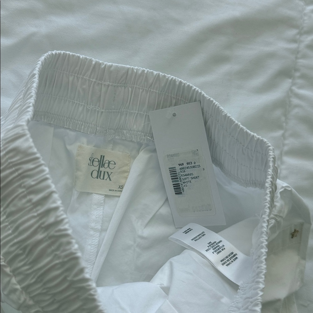 Stellae Dux Cotton Drawstring Shorts in White Size XS NWT - Picture 5 of 6